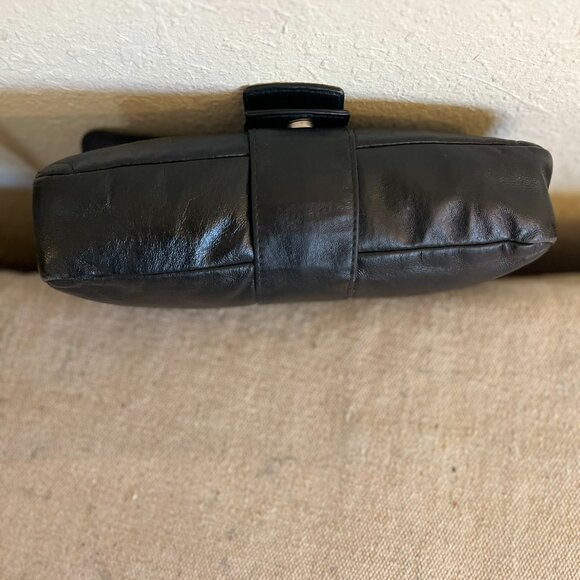 Wilson Maxima Black Leather Bohemian Festival Big Buckle Mini Shoulder Bag - Picture 8 of 11